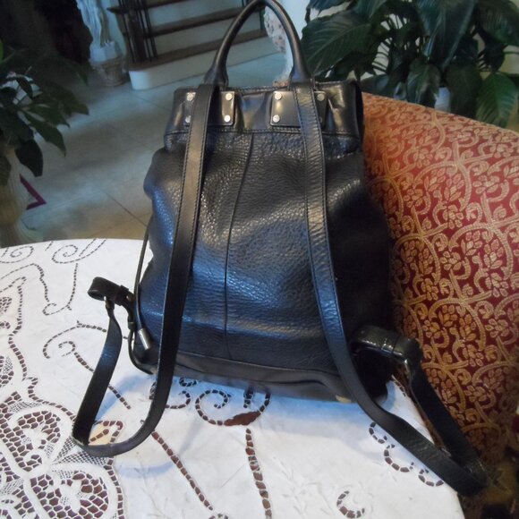 Rag & Bone Mini Pilot Black Leather Backpack - Picture 4 of 16